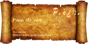 Papp Énok névjegykártya