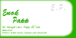 enok papp business card